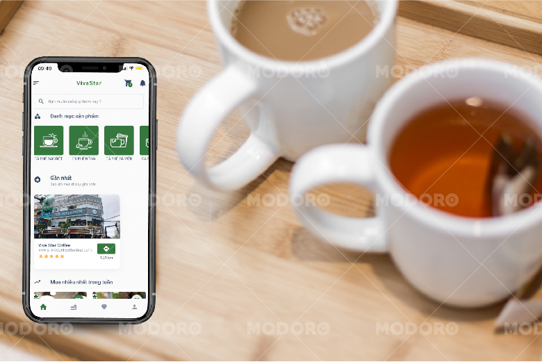 Dự án ứng dụng Viva Coffee được phát triển bởi MODORO