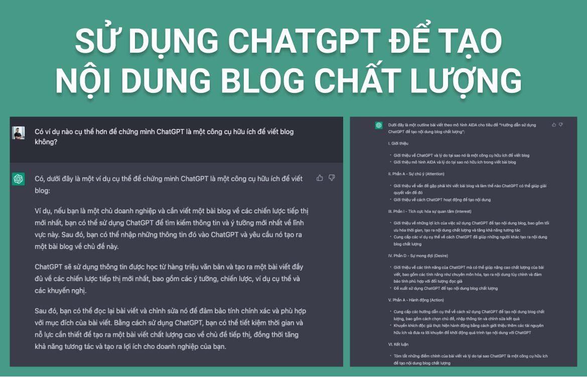 Sử dụng ChatGPT để tạo nội dung blog chất lượng